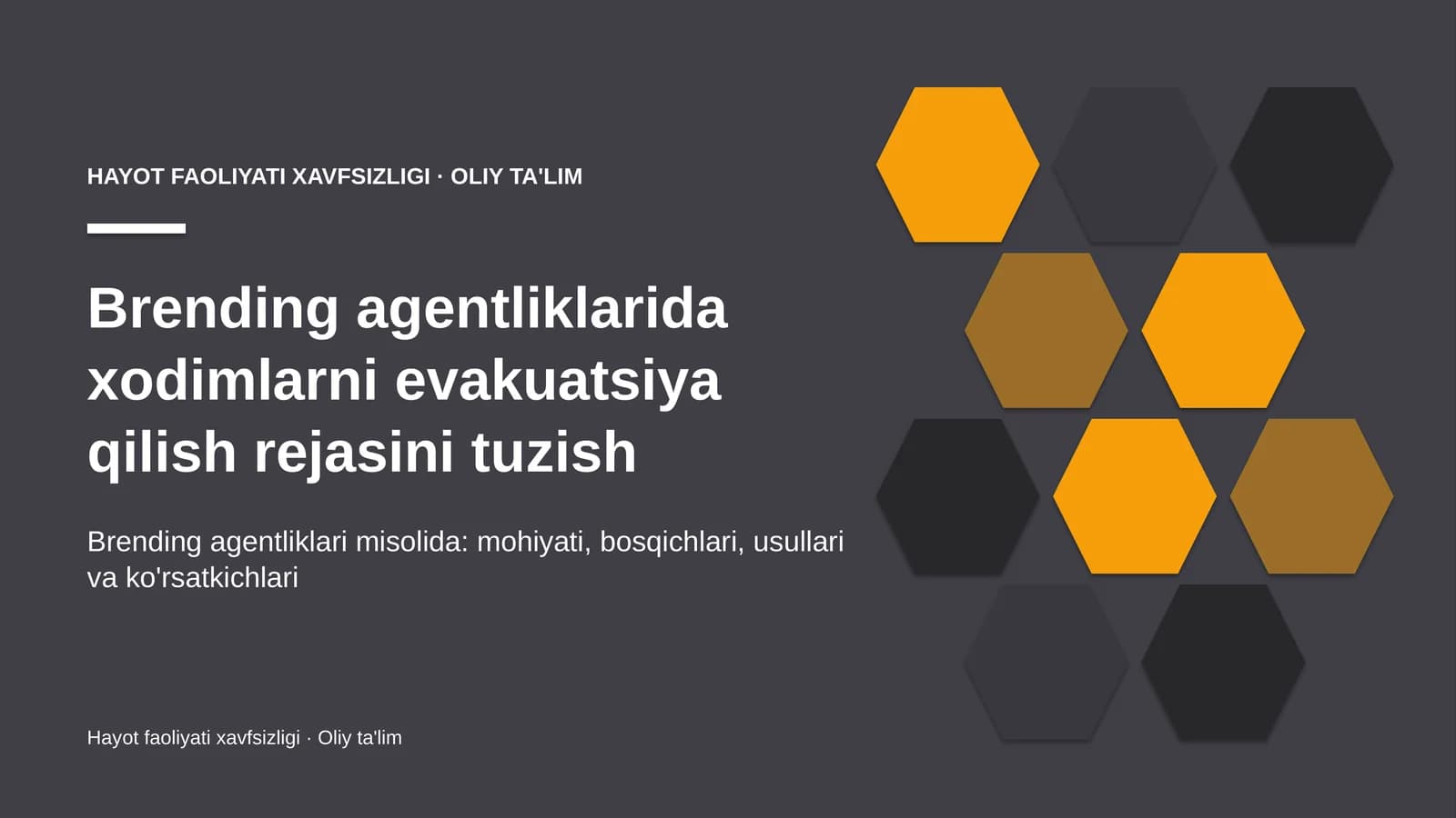 Brending agentliklarida xodimlarni evakuatsiya qilish rejasini tuzish