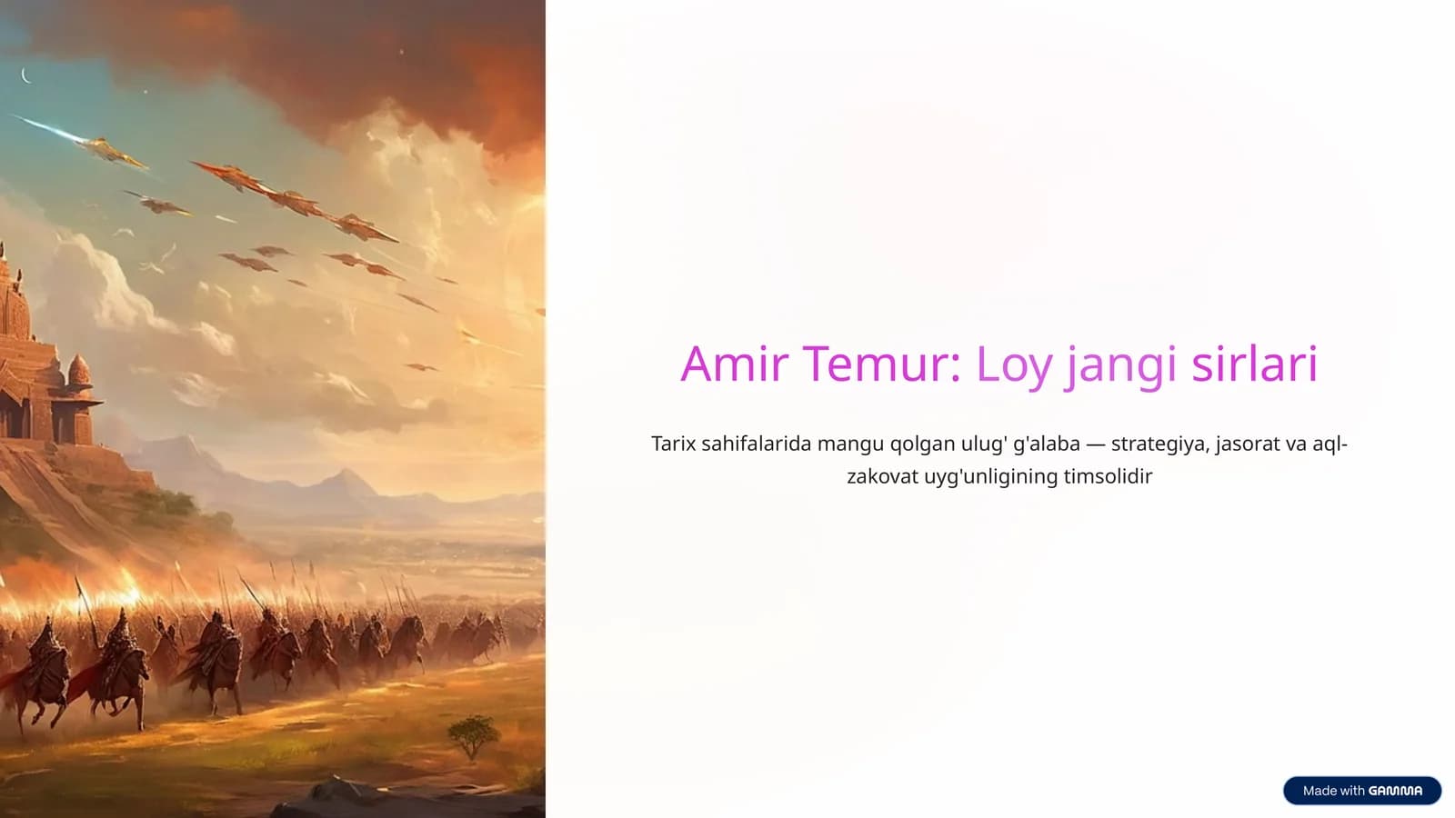 Amir Temur:Loy jangisirlari
