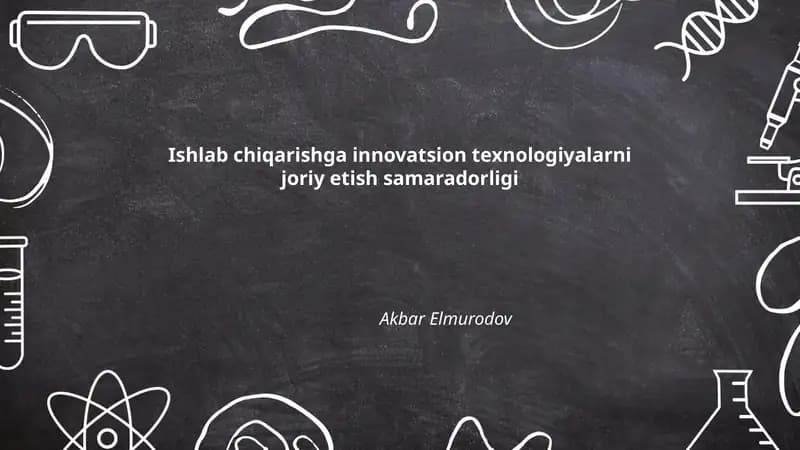 Ishlab chiqarishda avtomatlashtirish vositalari