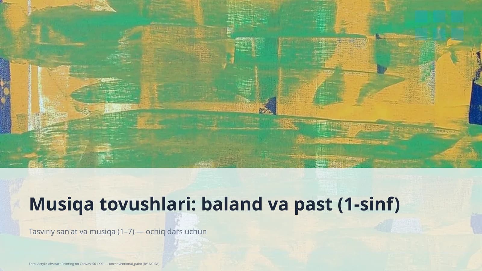 Musiqa tovushlari: baland va past (1-sinf)