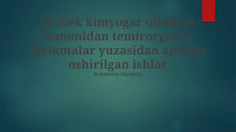 Organoiron birikmalar