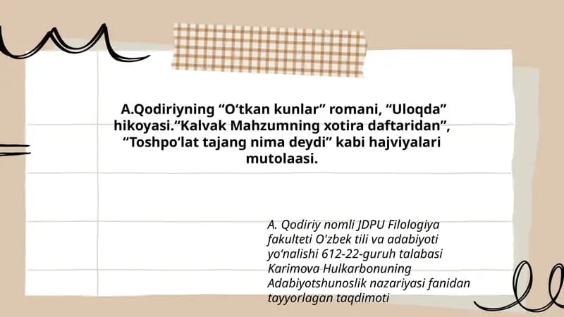 O‘tkan kunlar