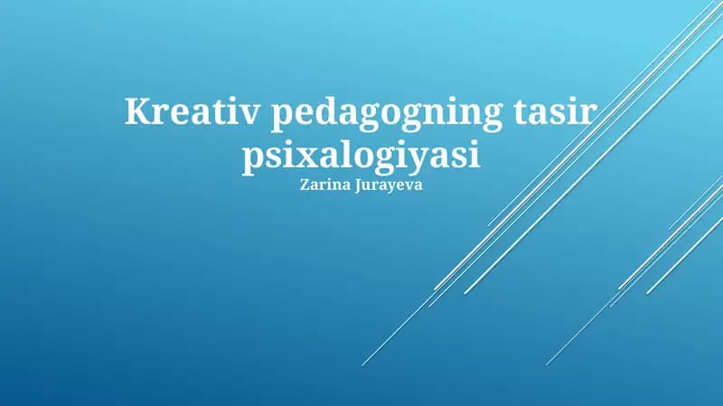 Ijodkorlik va Shaxsiy Rivojlanish