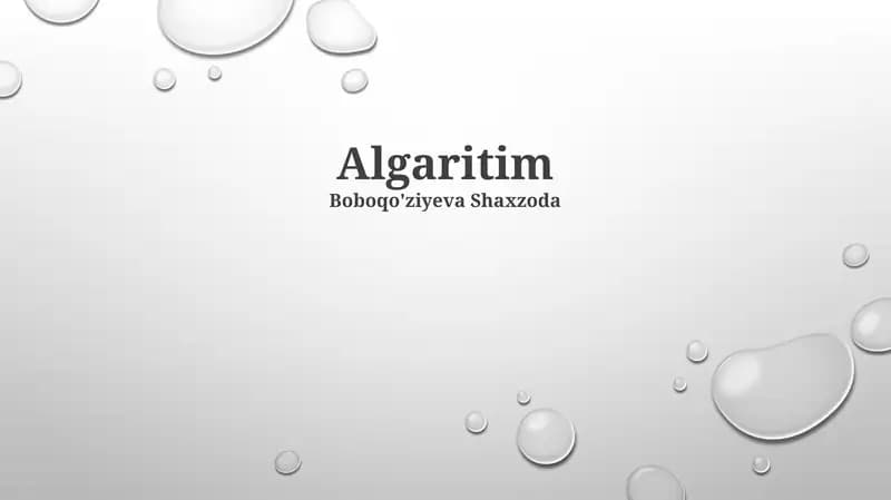Algaritim