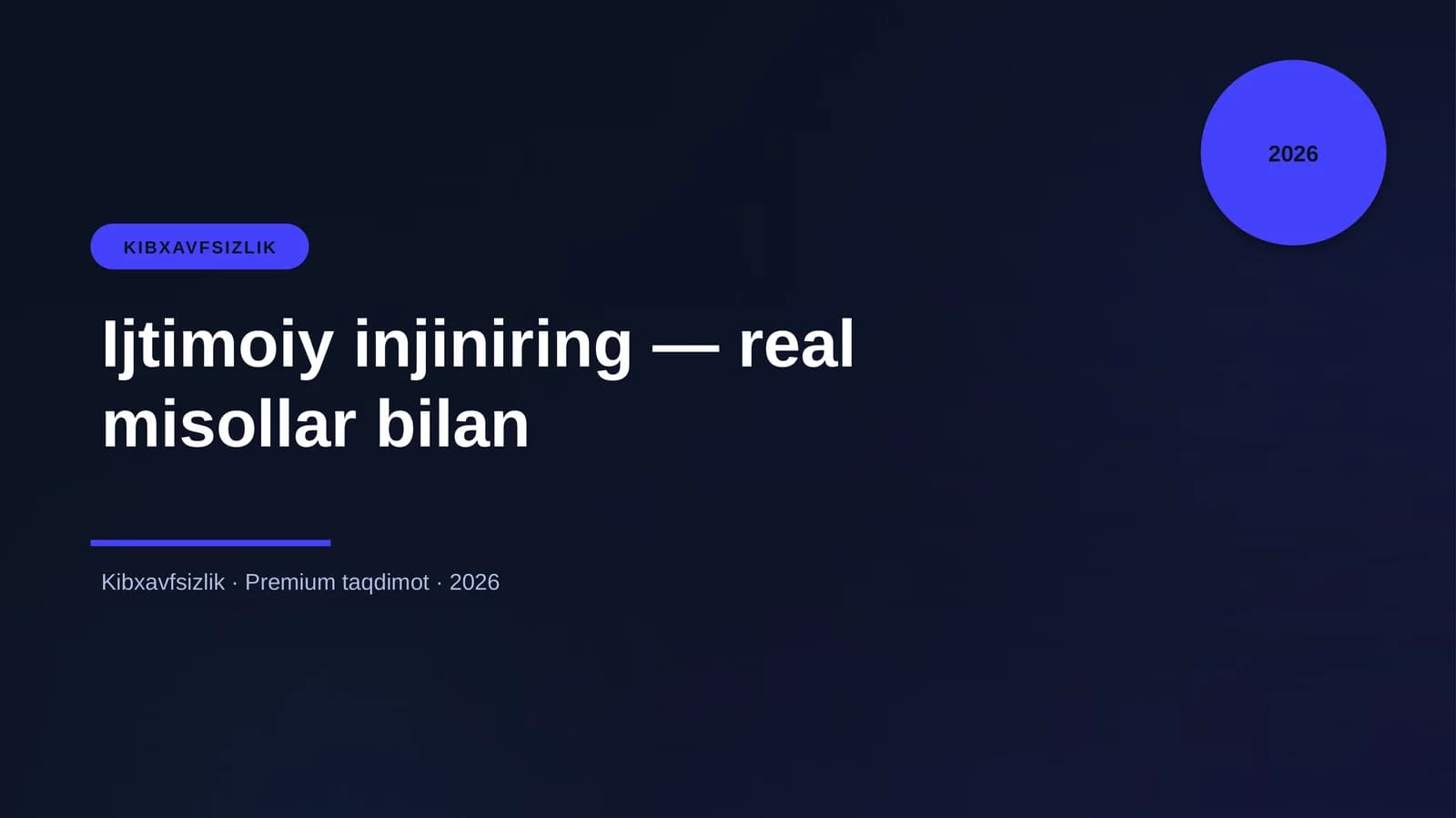 Ijtimoiy injiniring — real misollar bilan