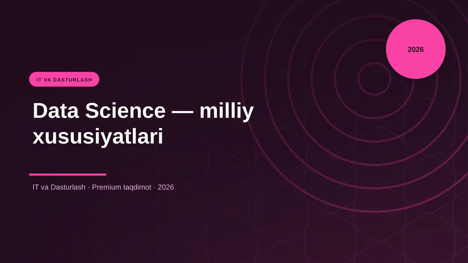 Data Science — milliy xususiyatlari