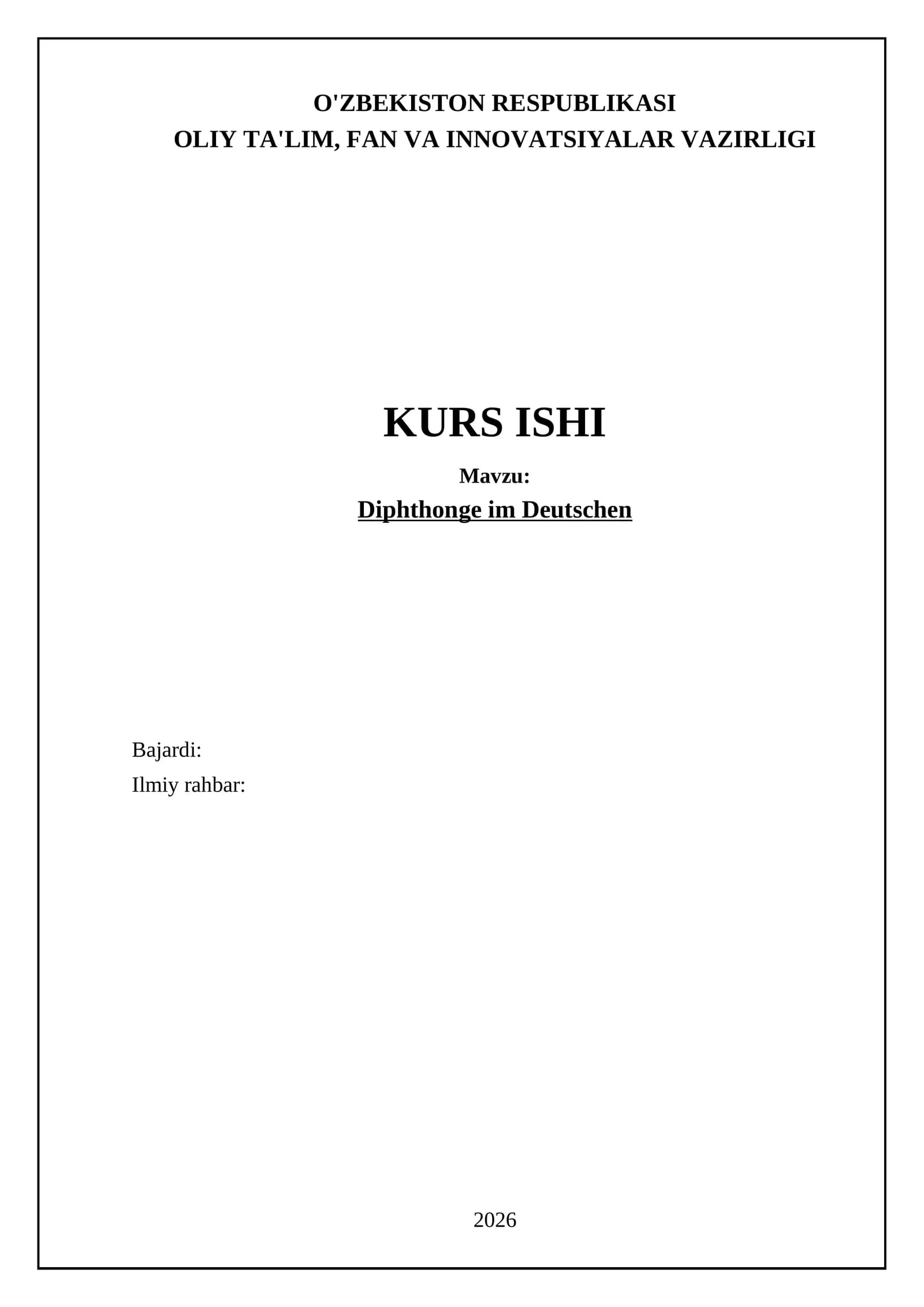 Diphthonge im Deutschen