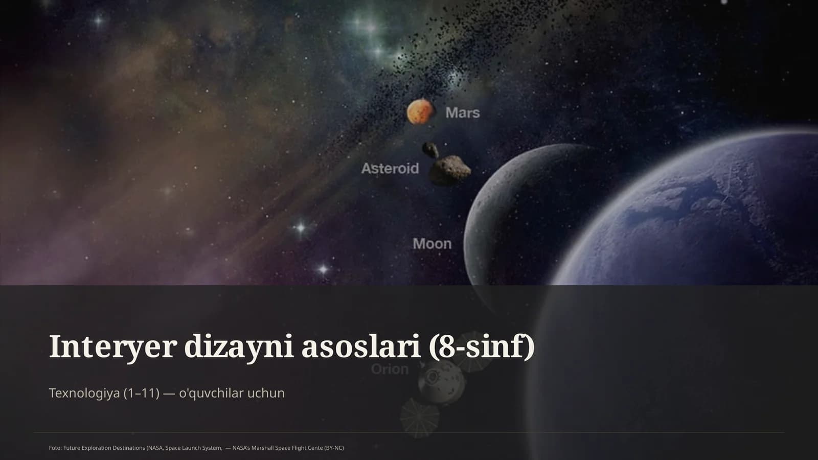 Interyer dizayni asoslari (8-sinf)