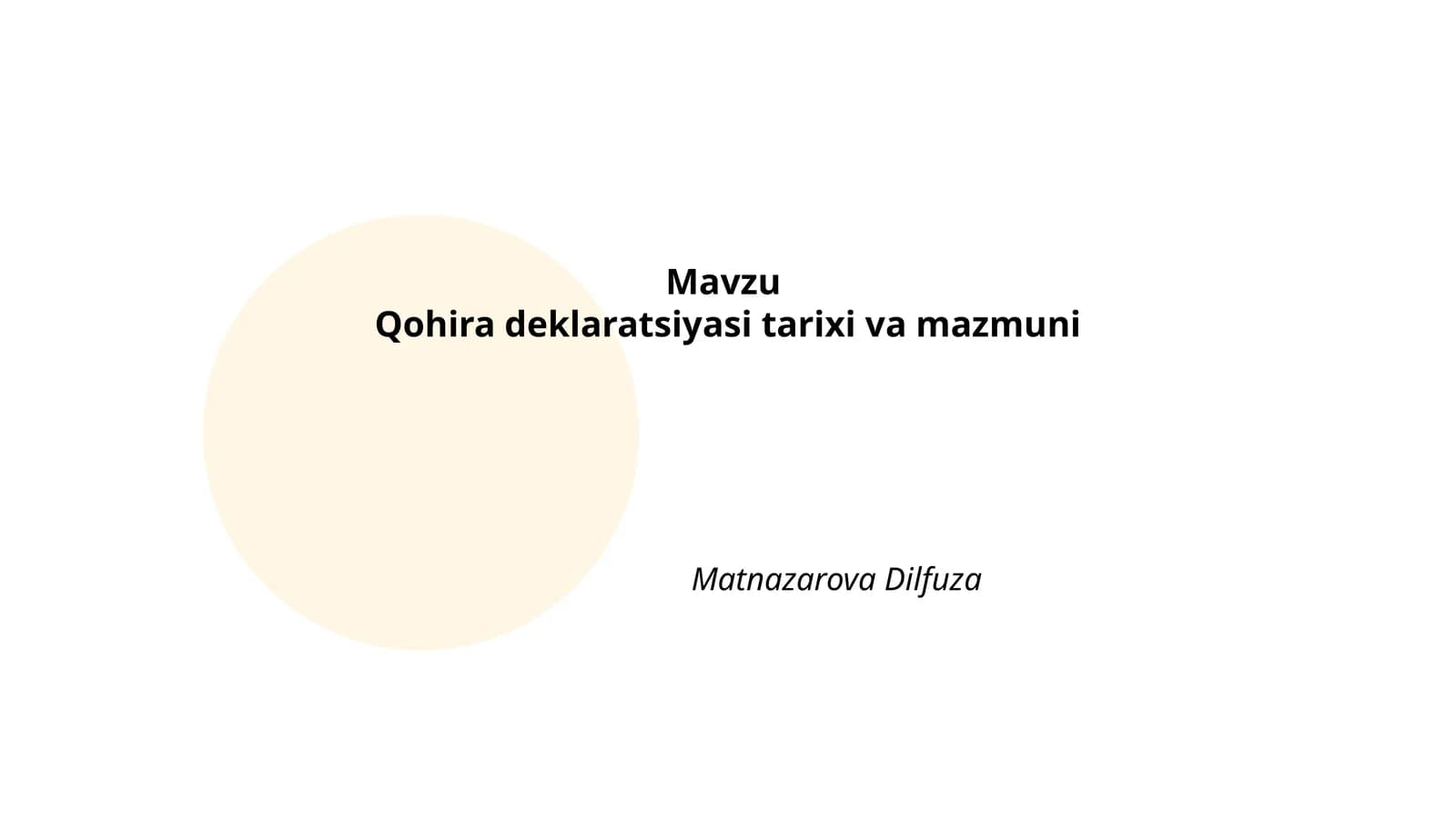 Qohira deklaratsiyasi