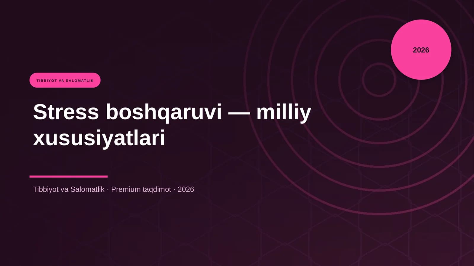 Stress boshqaruvi — milliy xususiyatlari