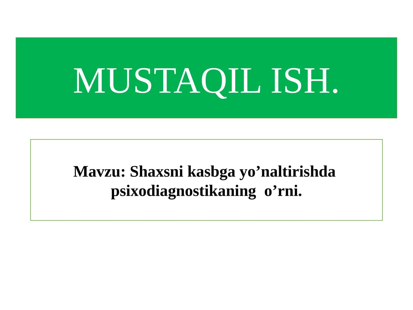 MUSTAQILISH
