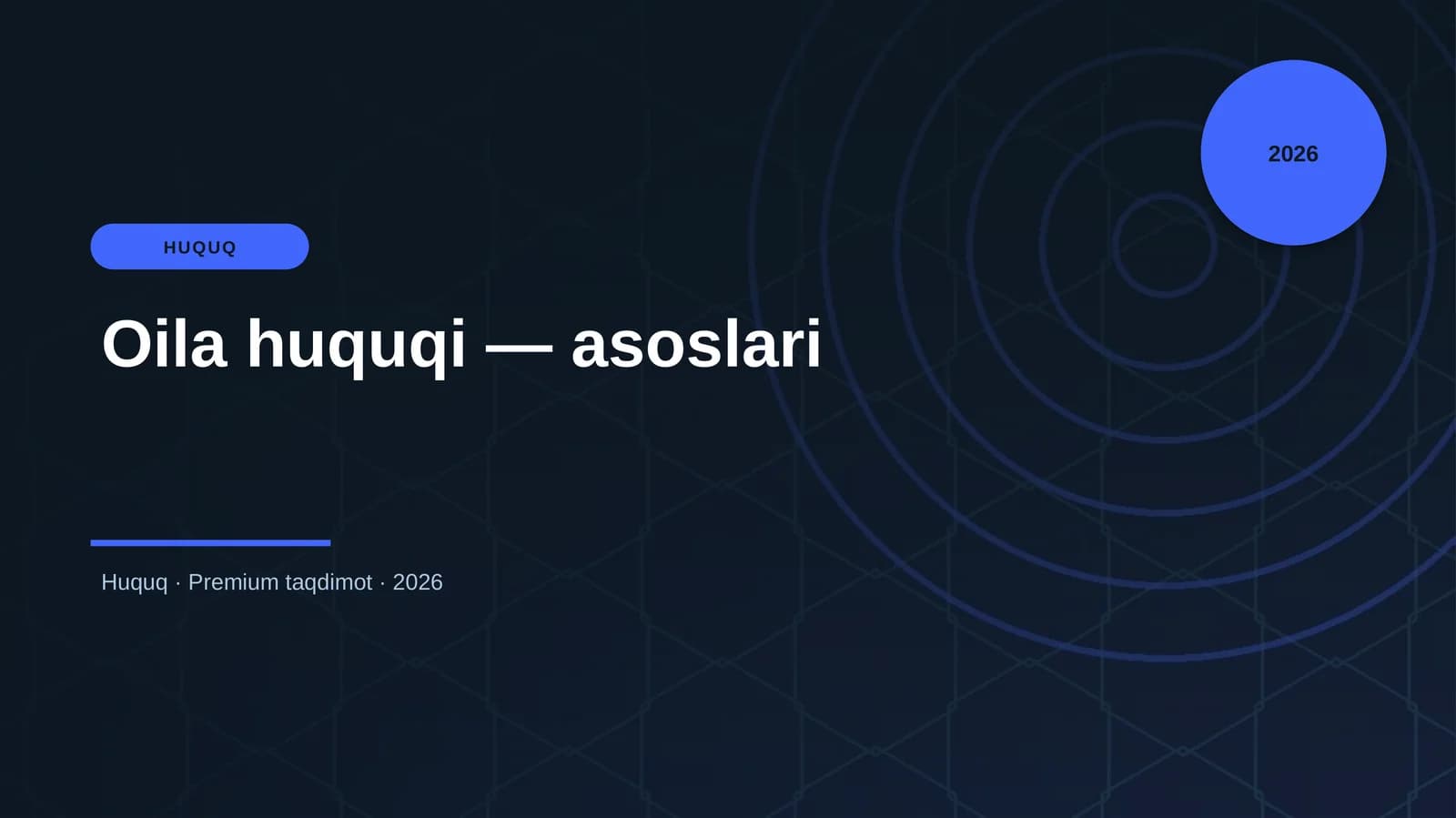 Oila huquqi — asoslari