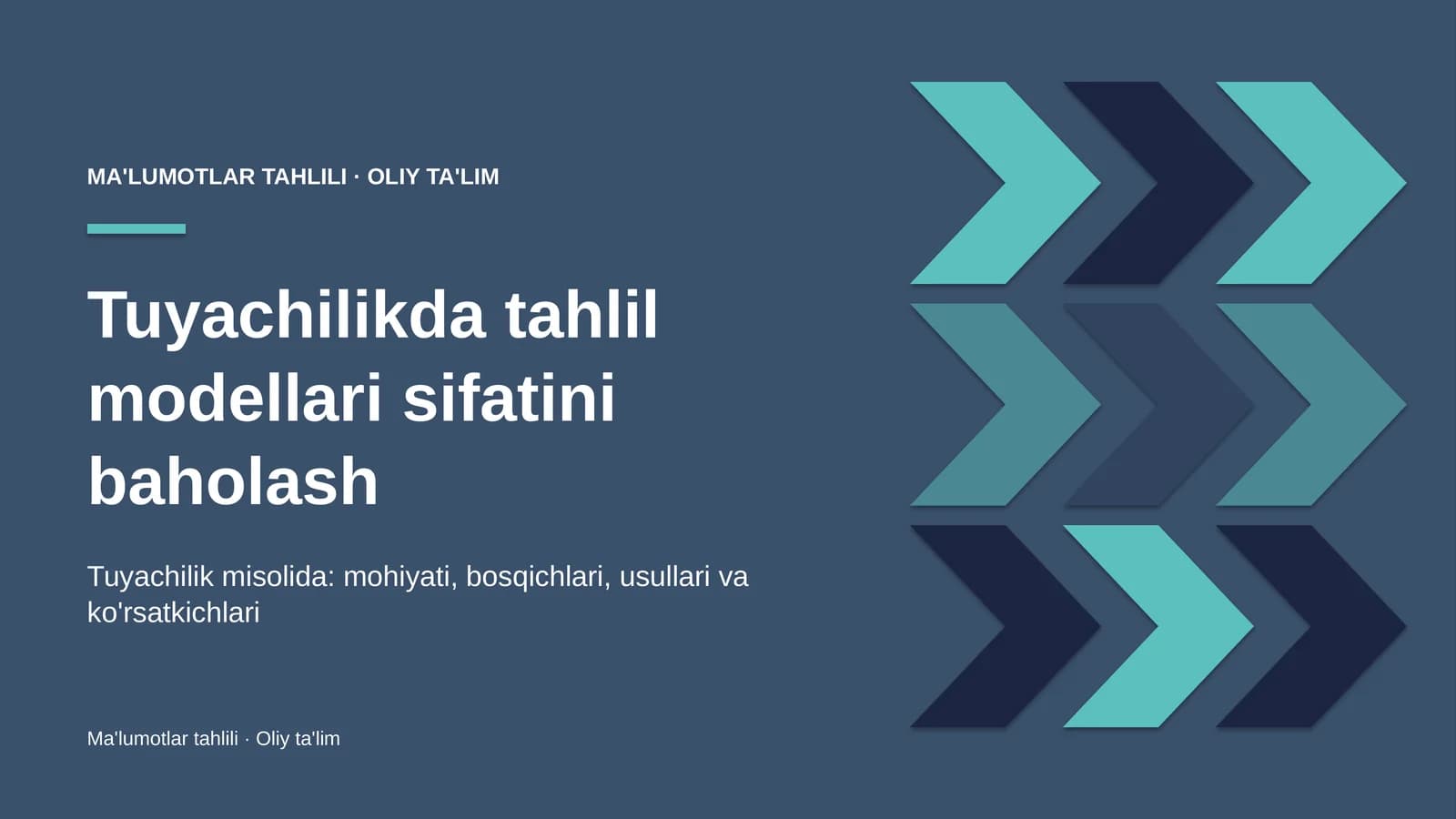 tuyachilikda tahlil modellari sifatini baholash 9417