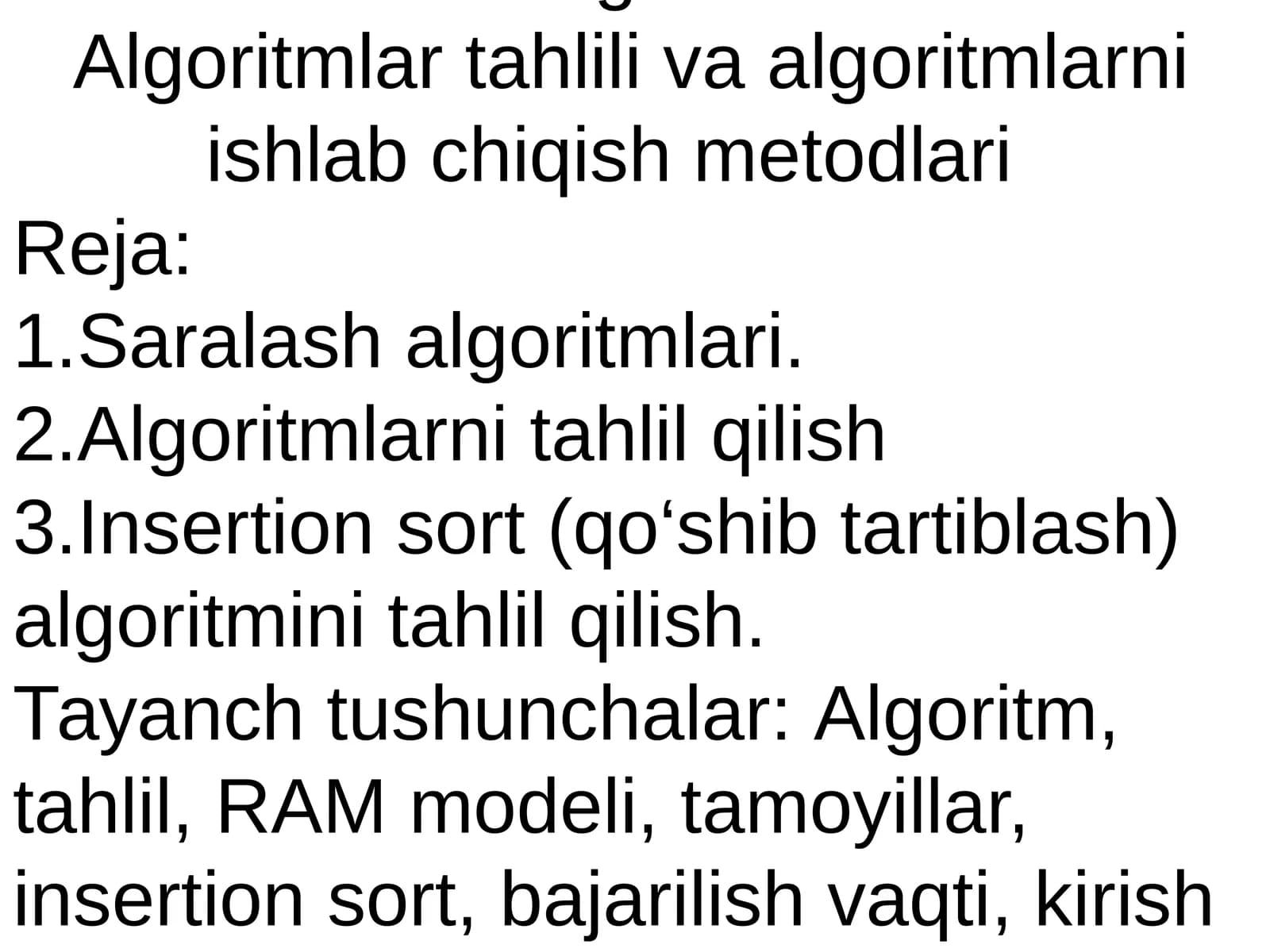 Saralash algoritmlari