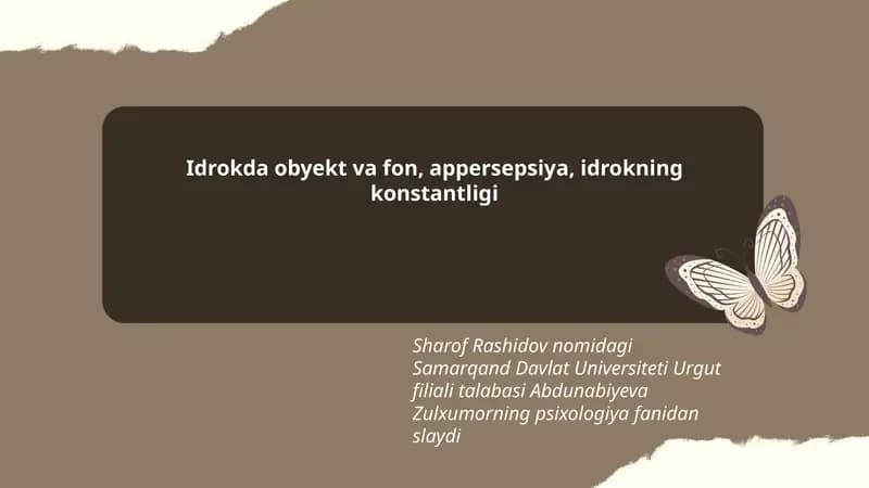 Psixologiya Fanidan Slayd