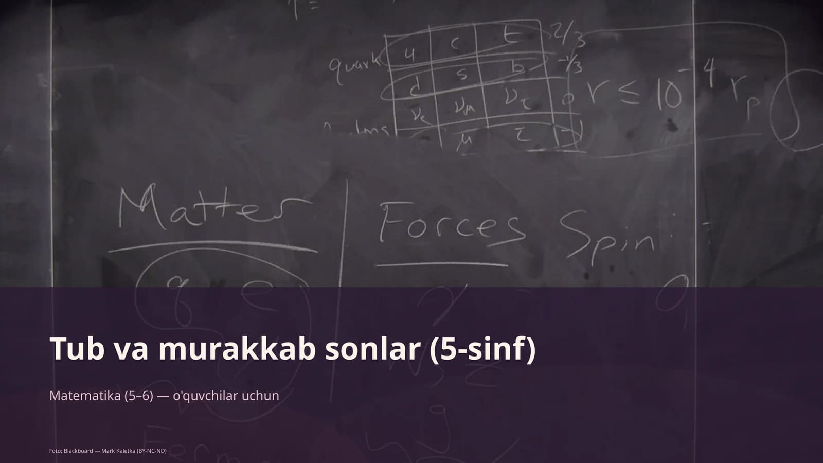 Tub va murakkab sonlar (5-sinf)