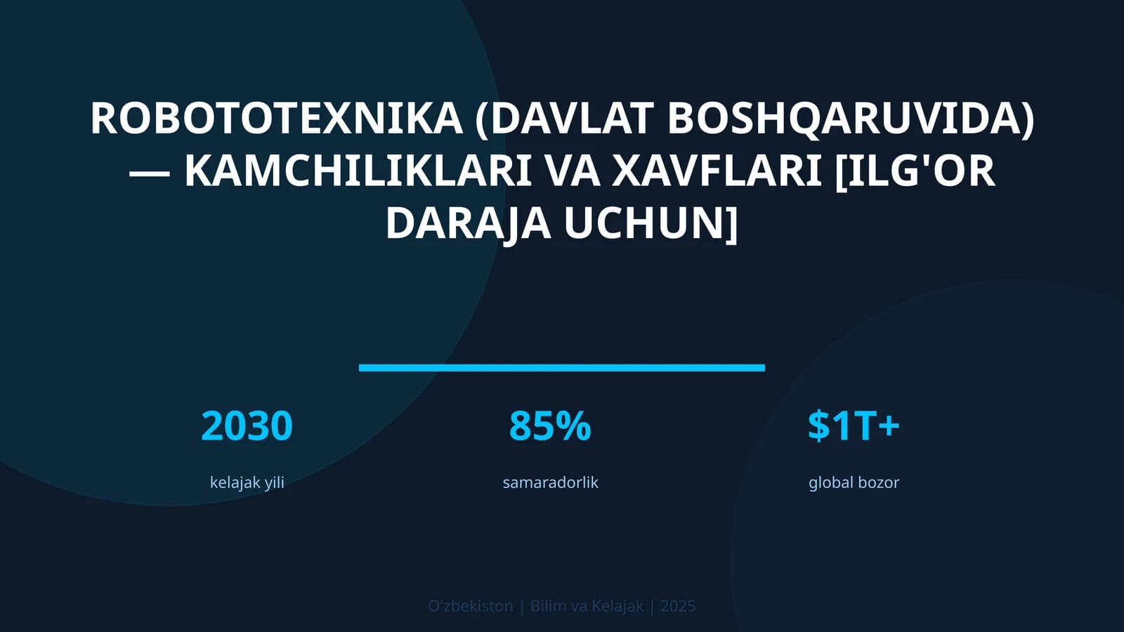 Robototexnika (davlat boshqaruvida) — kamchiliklari va xavflari [ilg'or daraja uchun]