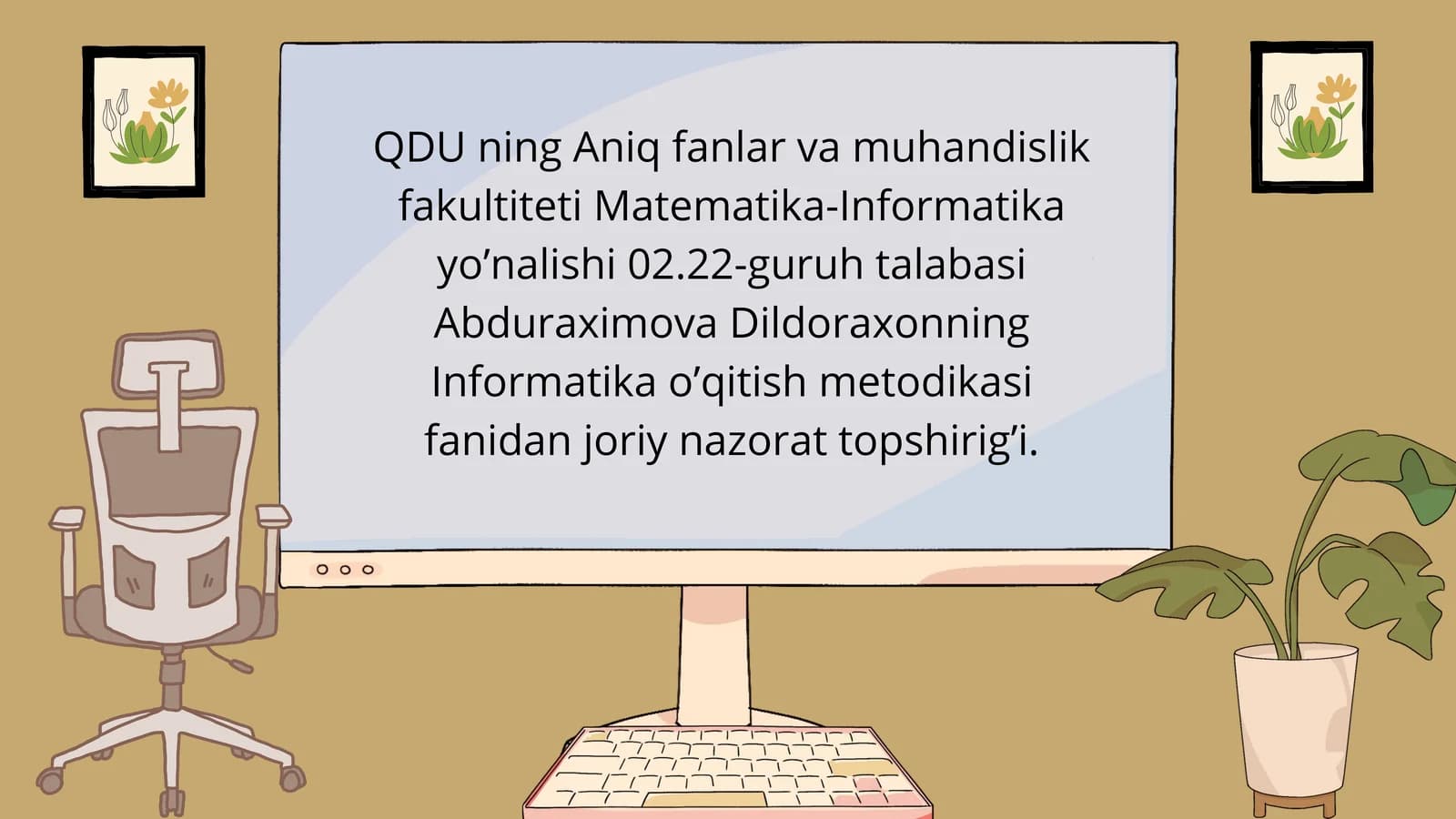 Dasturlash asoslari bo’limini  o’qitish metodikasi