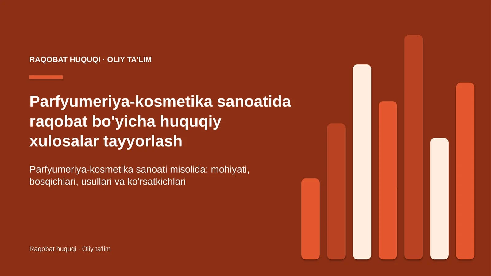 parfyumeriya kosmetika sanoatida raqobat bo'yicha huquqiy xulosalar tayyorlash 3525