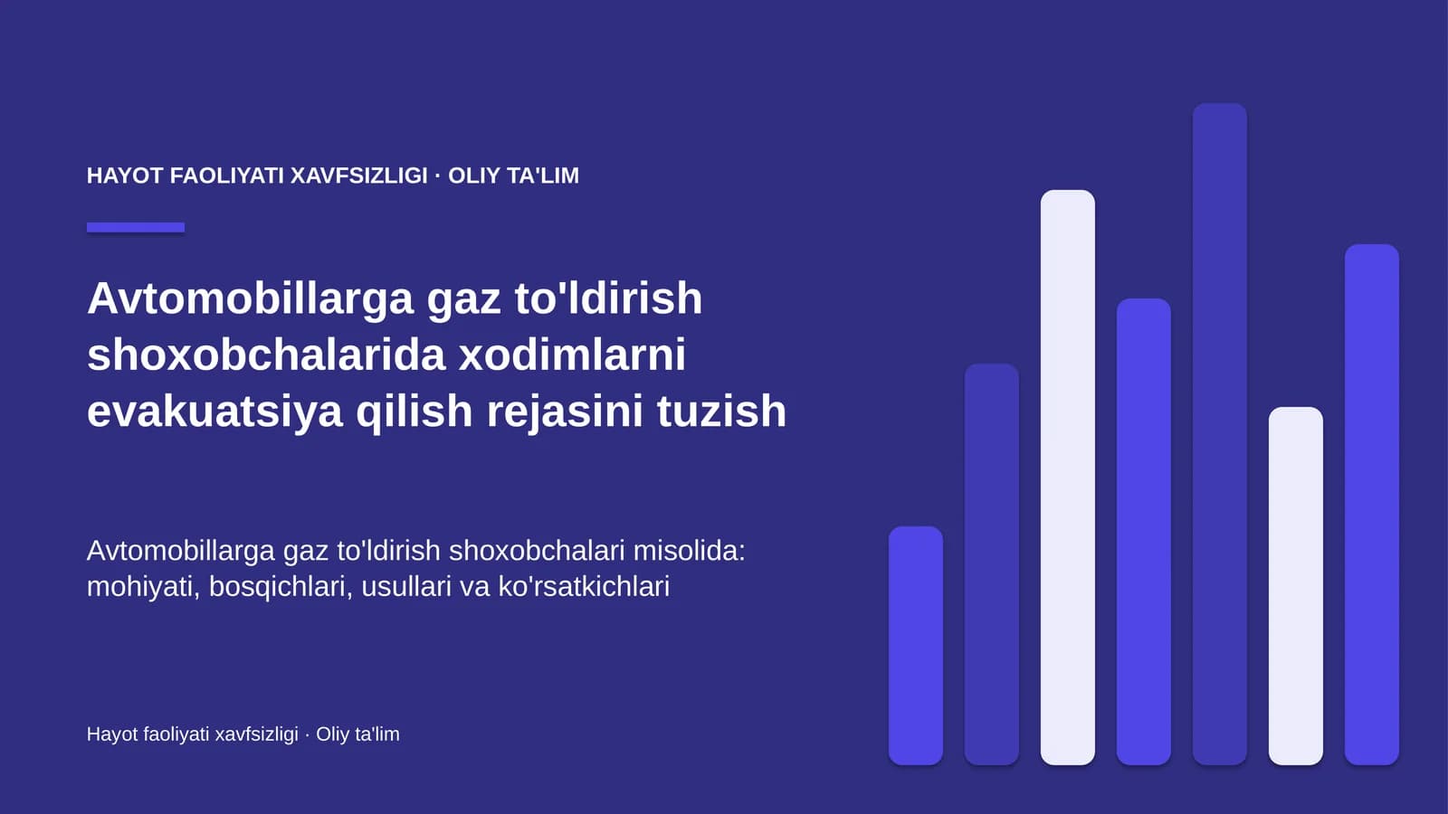 Avtomobillarga gaz to'ldirish shoxobchalari mohiyati, bosqichlari, usullari va ko'rsatkichlari