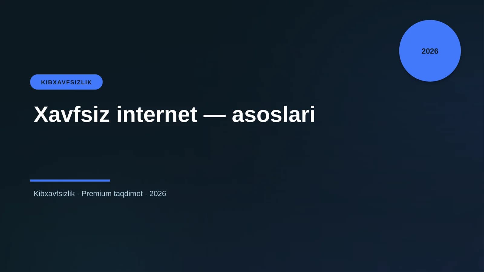 Xavfsiz internet — asoslari