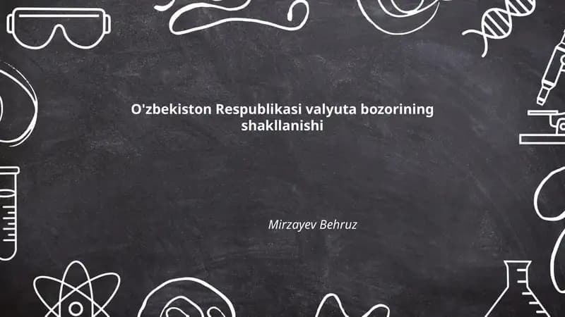 O'zbekiston Respublikasi valyuta bozorining shakllanishi