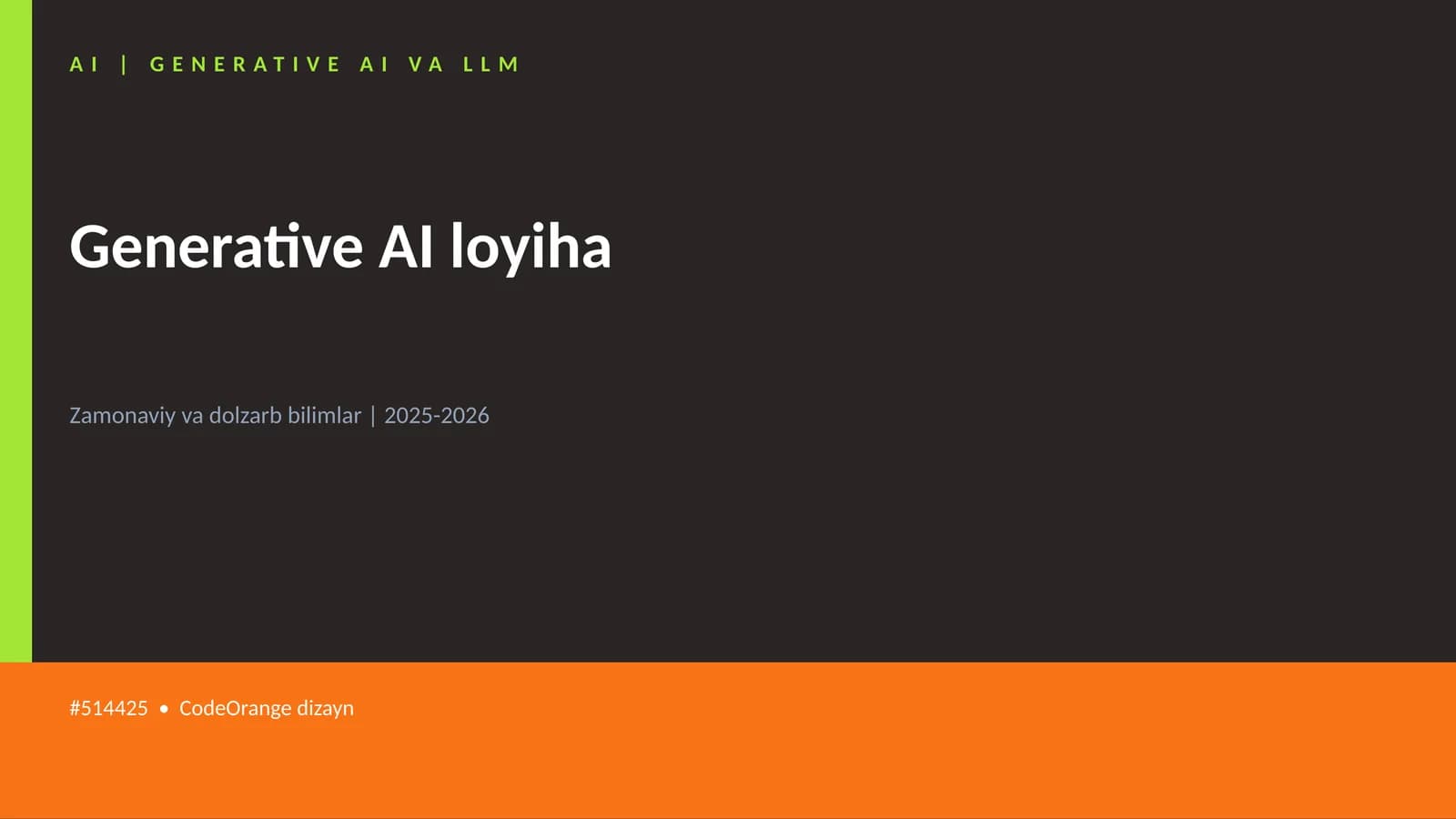 Generative AI loyiha