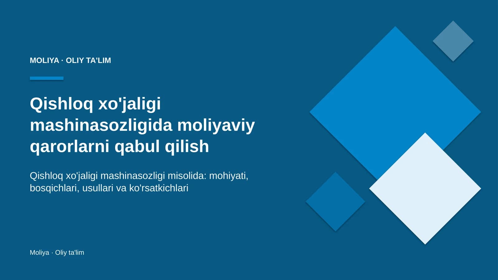 qishloq xo'jaligi mashinasozligida moliyaviy qarorlarni qabul qilish 6376