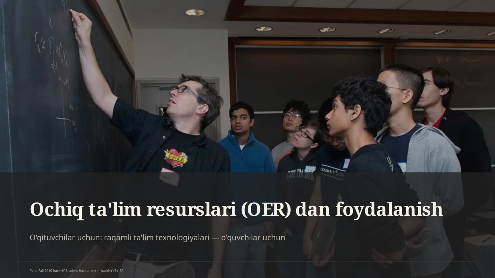 Ochiq ta'lim resurslari (OER) dan foydalanish
