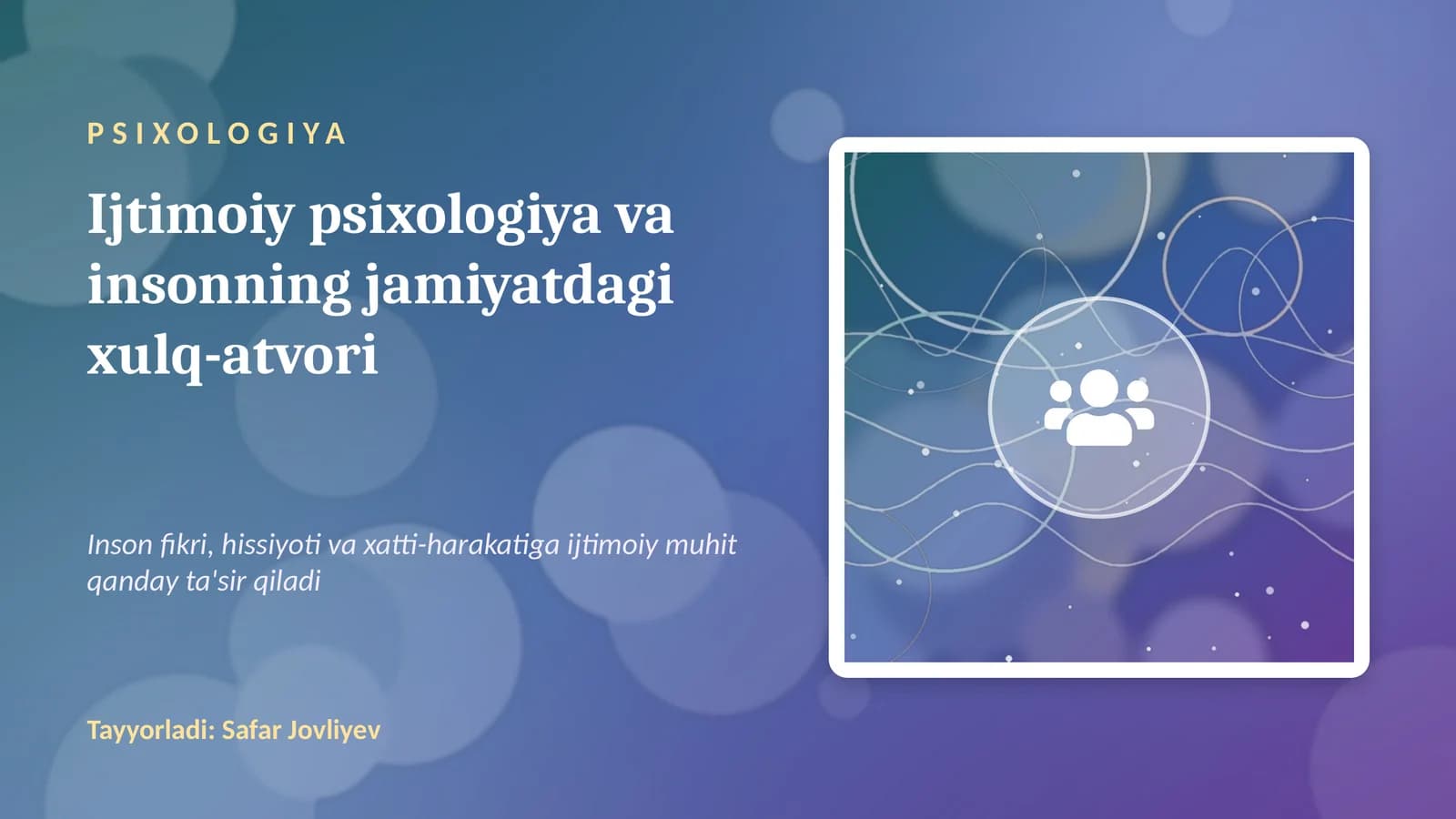 ijtimoiy psihologiya