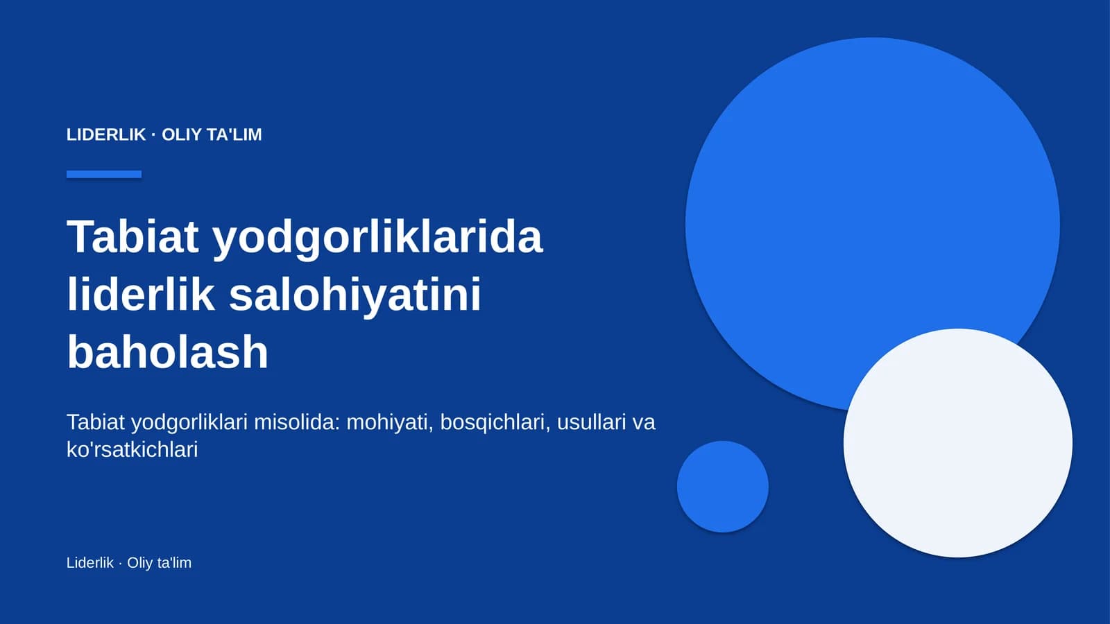 tabiat yodgorliklarida liderlik salohiyatini baholash 3150