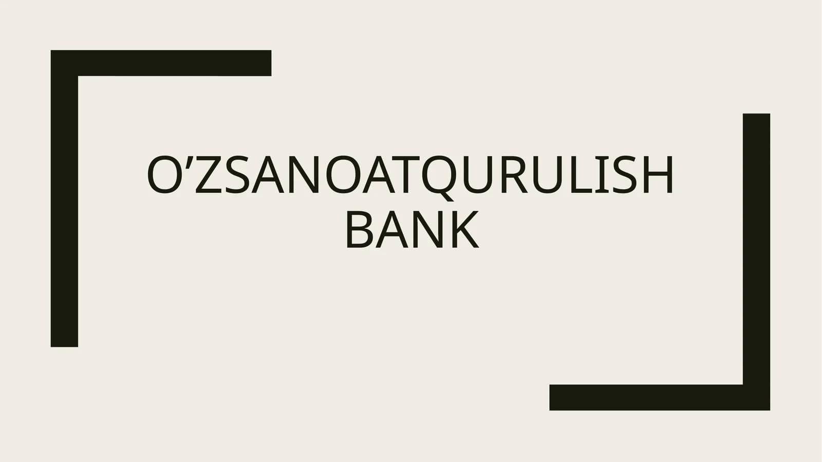 O’zsanoatqurulish bank