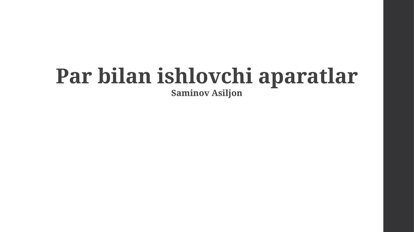 Parametrli Qayta Ishlash Bloki