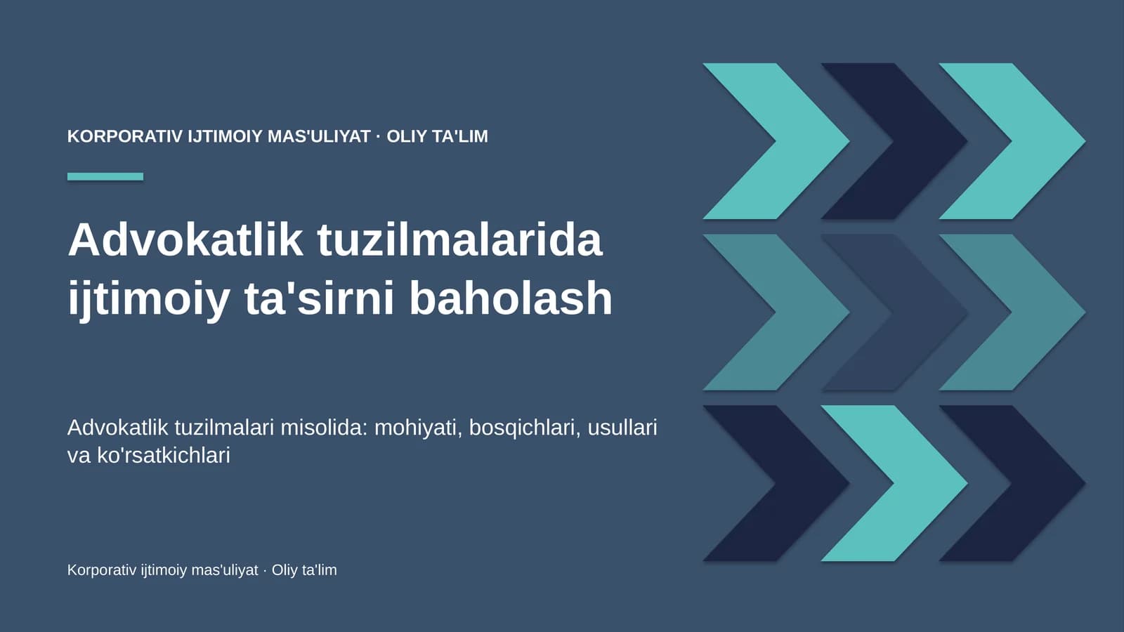 advokatlik tuzilmalarida ijtimoiy ta'sirni baholash 3042
