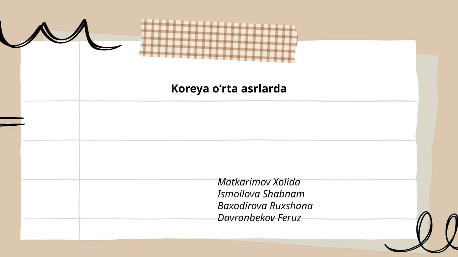 Koreya oʻrta asrlarda
