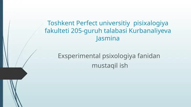 Psixodiagnostika metodikalar klassifikatsiyasi