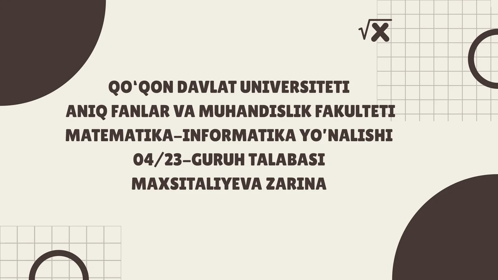 Tebranishlar Mat analizda ishlatilishi