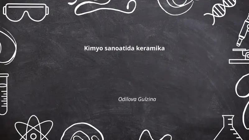 Kimyo sanoatida keramika