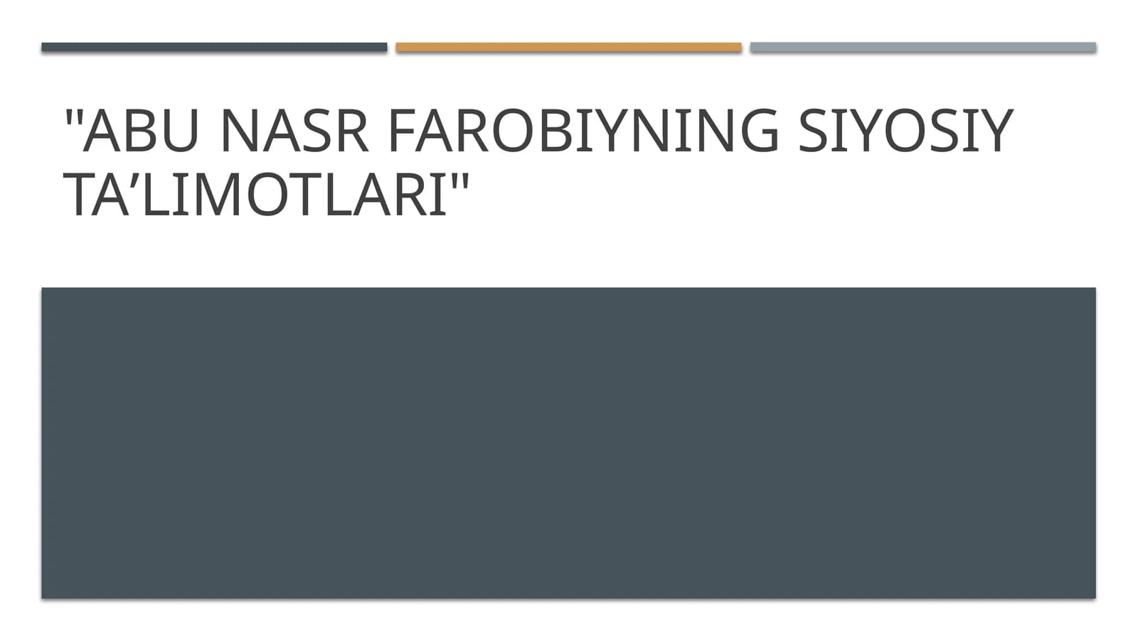 Abu Nasr Farobiyning siyosiy taʼlimotlari