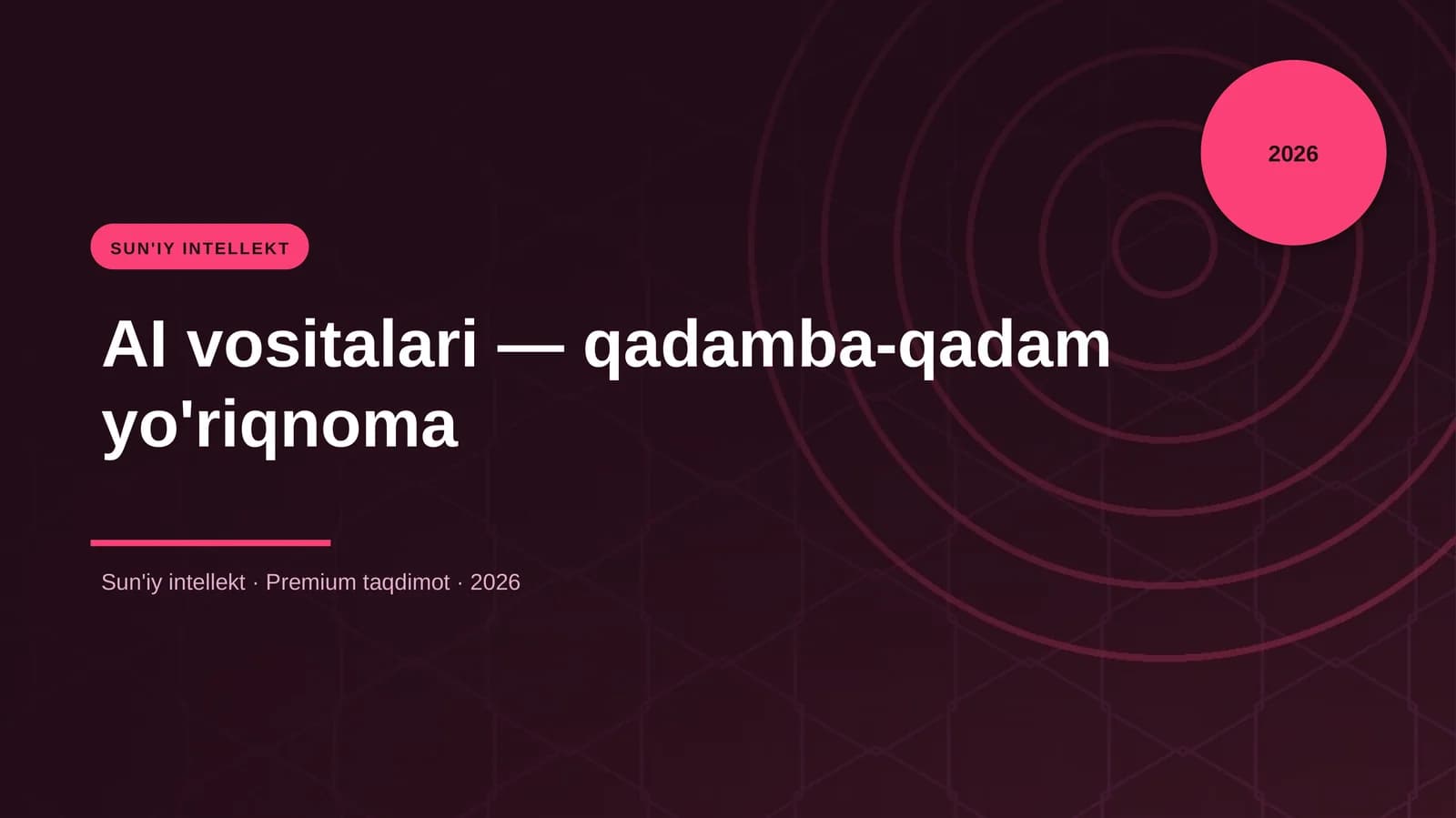 AI vositalari — qadamba-qadam yo'riqnoma