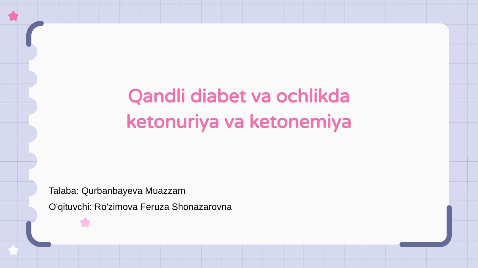 Qandli diabet va ochlikda ketonuriya va ketonemiya
