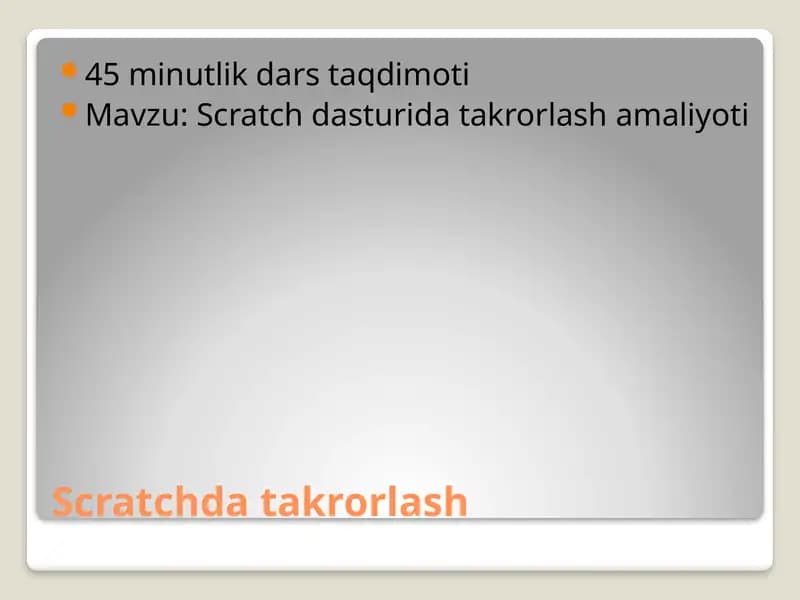 Scratchda takrorlash