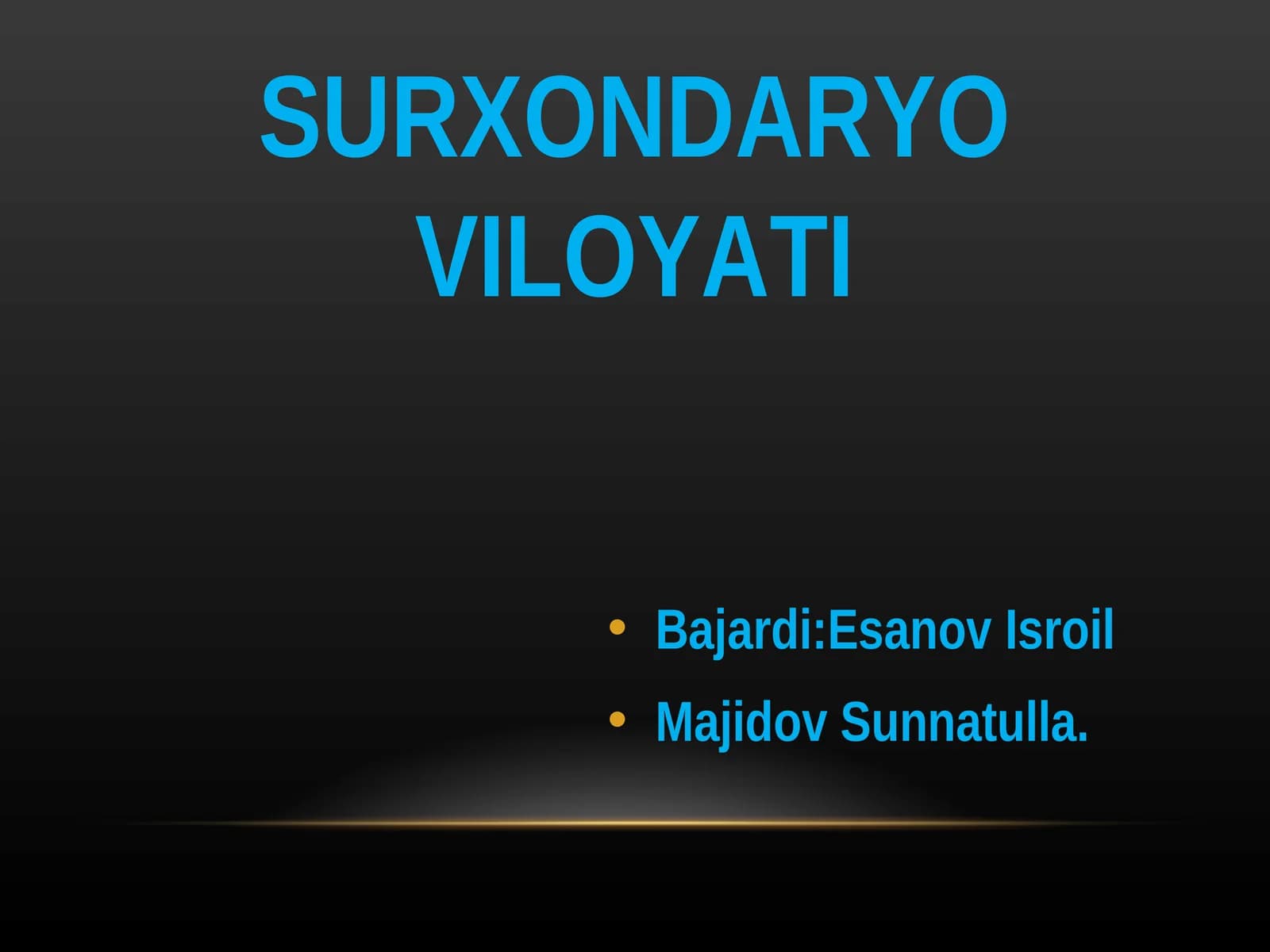 SURXONDARYO VILOYATI