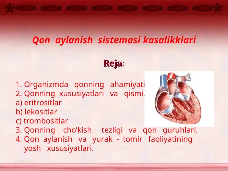Qon aylanish sistemasining kasaliklari