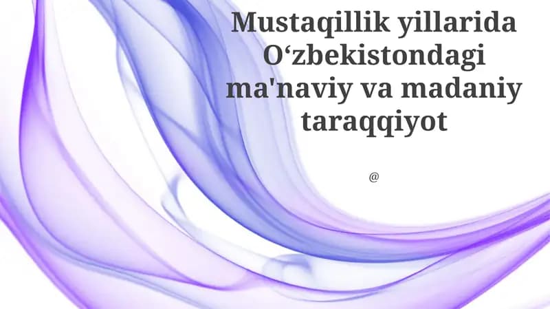 Madaniy Uyg'onish: San'at va Adabiyot