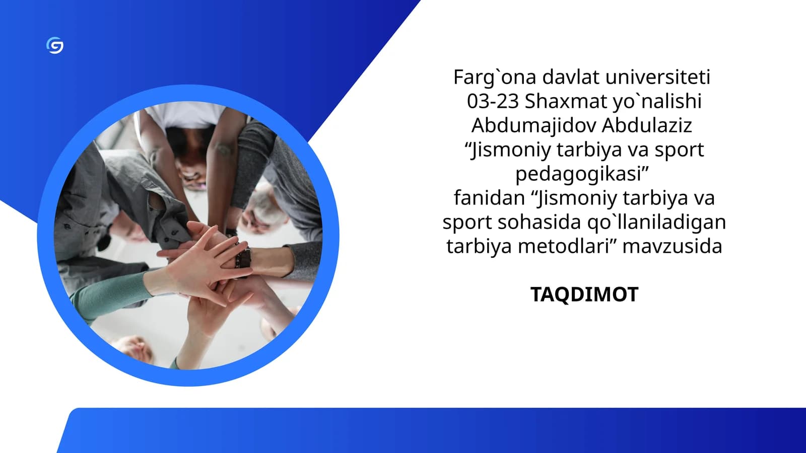 Jismoniy tarbiya va sport sohasida qo`llaniladigan tarbiya metodlari