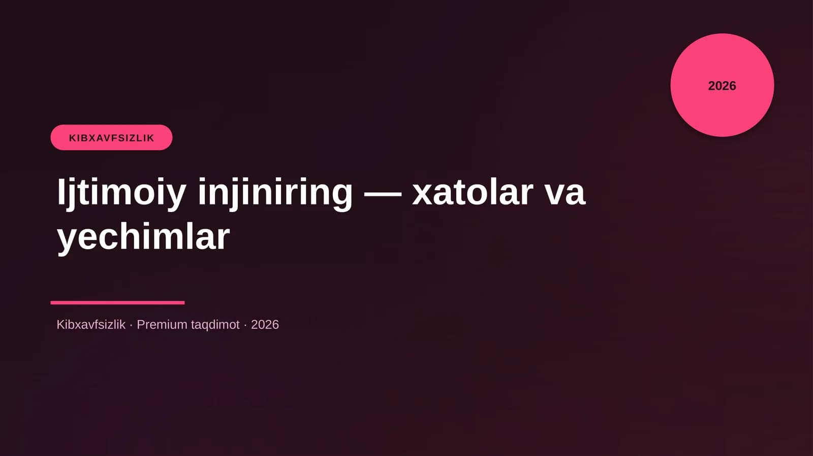 Ijtimoiy injiniring — xatolar va yechimlar
