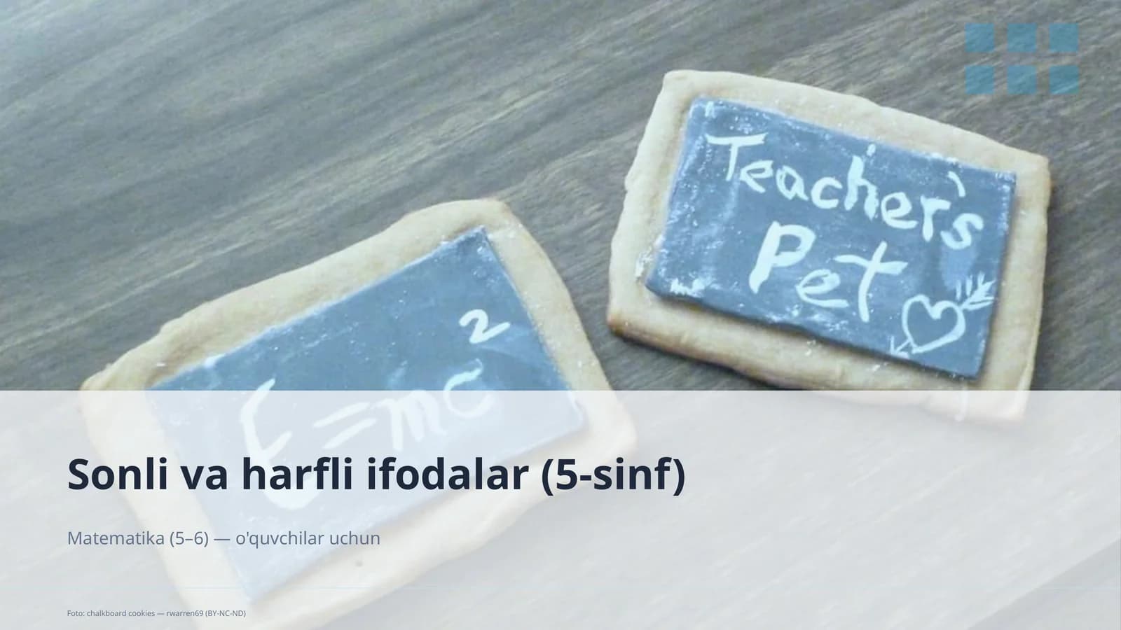 Sonli va harfli ifodalar (5-sinf)