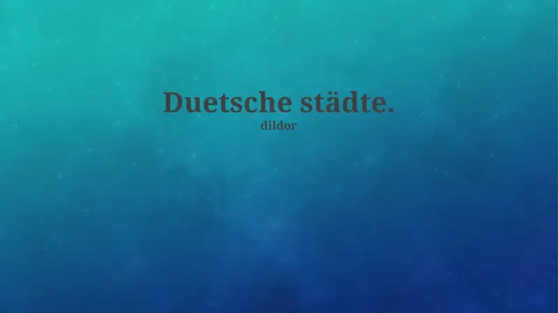 Deutschlands Städte: Ein Überblick