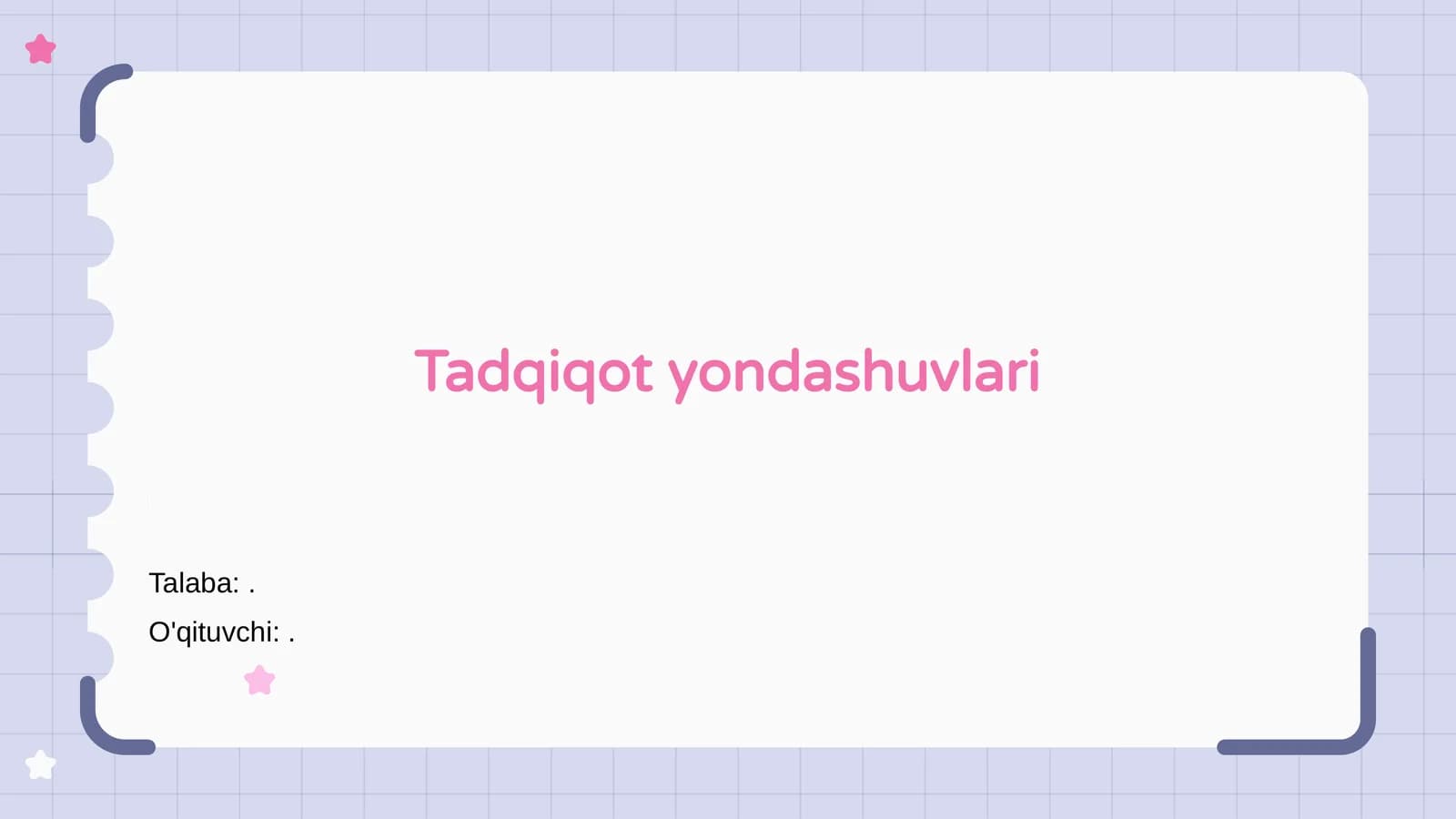 Tadqiqot yondashuvlari